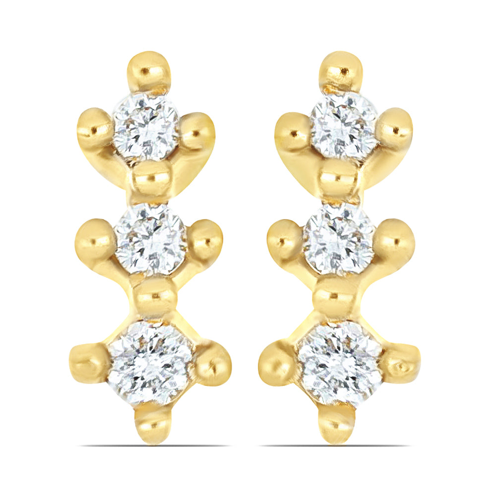 Twinkle Trio Diamond Earring