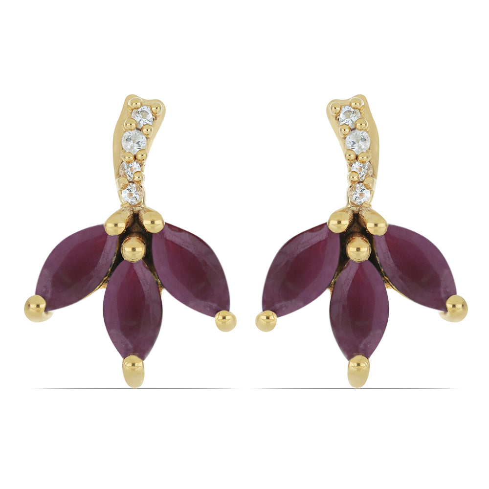 Fortuna Lotus Gemstone Earrings